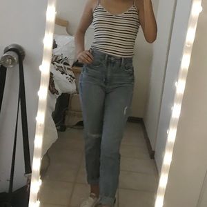 White and black Crop top